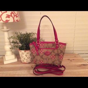 COACH MINI SATCHEL FLORAL